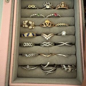 Pandora Gold and Silver Ring Collection